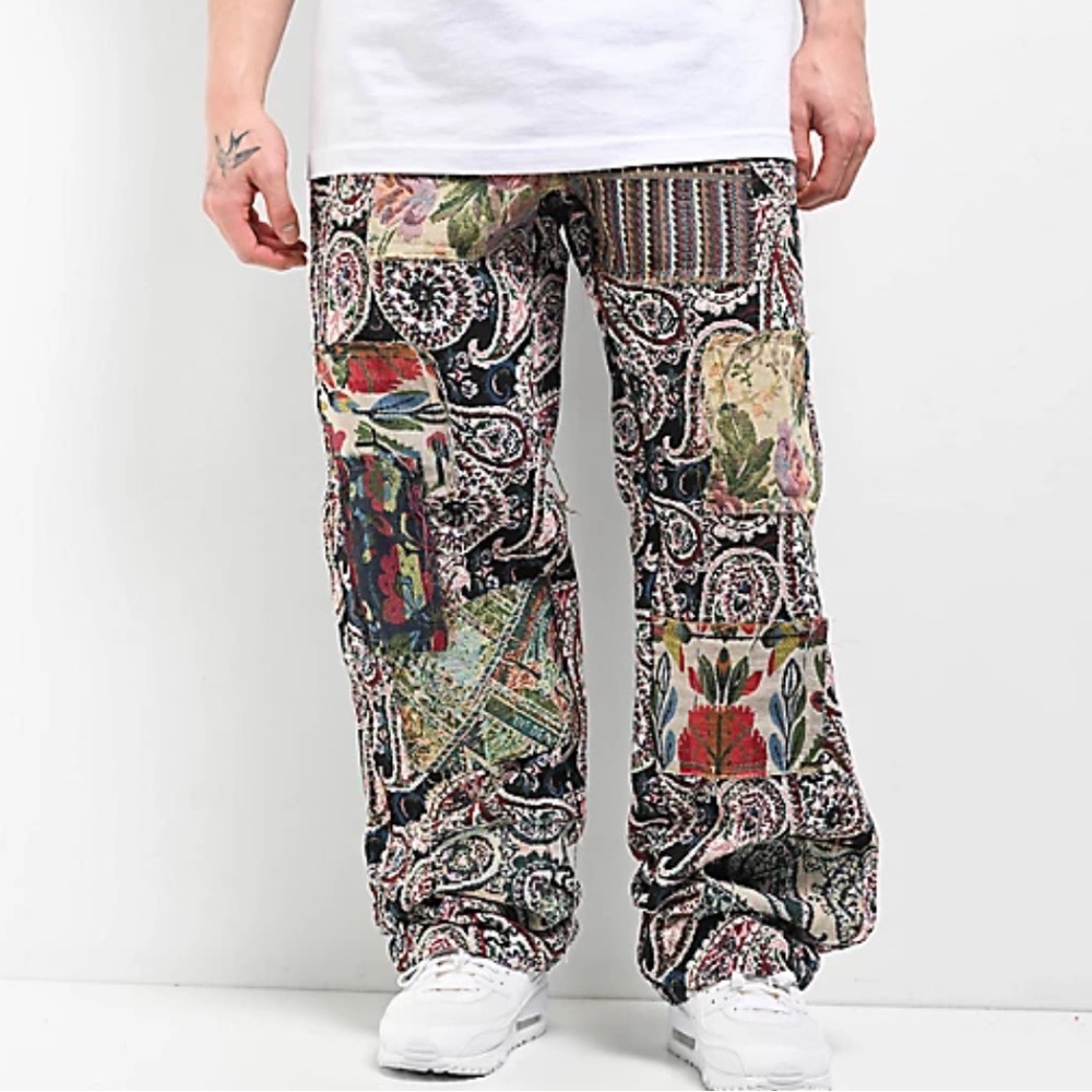 American Stitch Multicolor Patchwork Paisley Pants - image 1